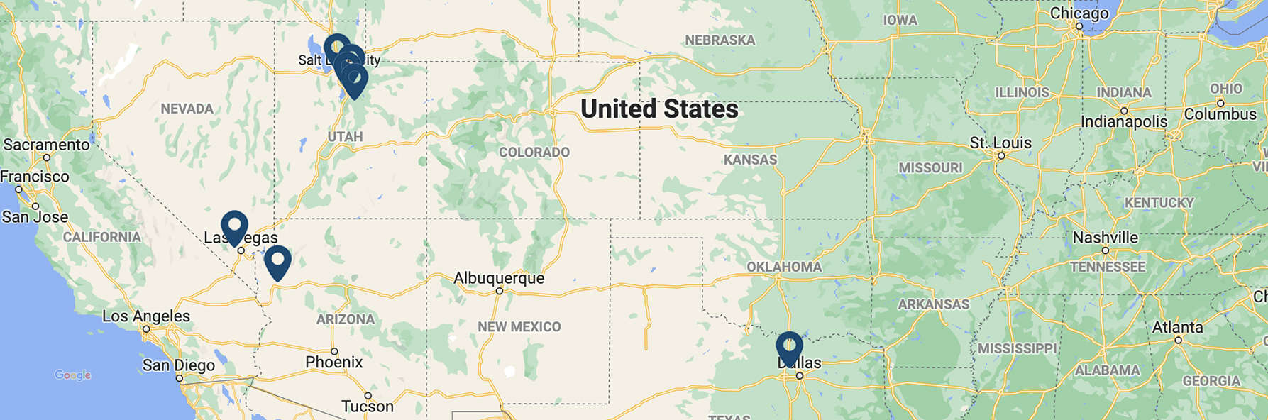 Map of Friendly Group partner companies.